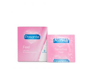 Prezerwatywy ultra cienkie Pasante Sensitive Feel naturalne 3 szt