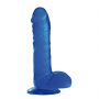 Dildo jelly Real Rapture niebieskie 25 cm z przyssawką - 2