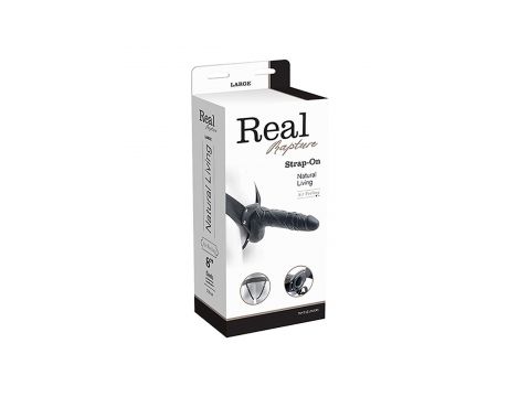 Proteza-FALLO STRAP ON CAVO REAL RAPTURE 8 BLACK WITH BALLS - 4