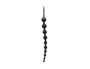 Stopniowany łańcuch analny Timeless Jelly 10 kulek PVC Toyz4lovers czarny