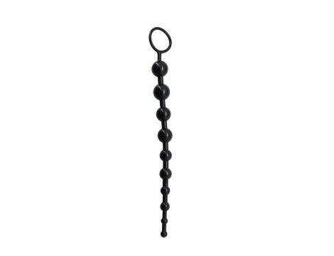 Stopniowany łańcuch analny Timeless Jelly 10 kulek PVC Toyz4lovers czarny - 2