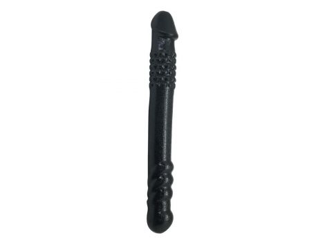 Dildo podwójne Timeless Twofold Toyz4lovers czarny 25 cm TPE - 3