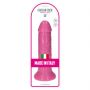 Dildo cyberskórzane Sansone Toyz4lovers różowe 25,5 cm - 7