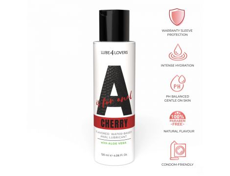 Lubrykant analny wodny wiśniowy Lube4lovers 120 ml - 3