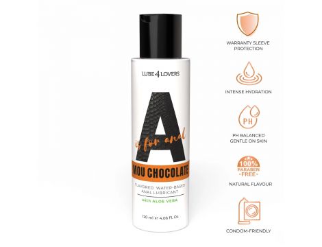 Lubrykant analny wodny Mou Chocolate Lube4lovers 120 ml - 3