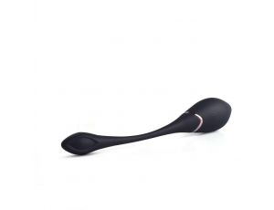 Jajko wibrujące Toyz4lovers silikonowe czarne z pilotem 17 cm