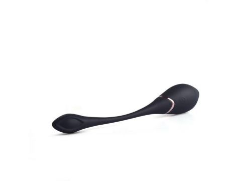 Jajko wibrujące Toyz4lovers silikonowe czarne z pilotem 17 cm