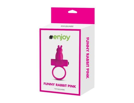 Pierścień wibrujący Toyz4lovers z króliczkiem różowy 10 cm - 4