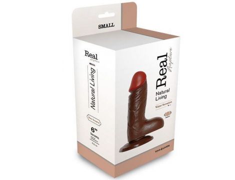 Wibrator-REALISTIC VIBRATOR REAL RAPTURE BROWN 6" - 2