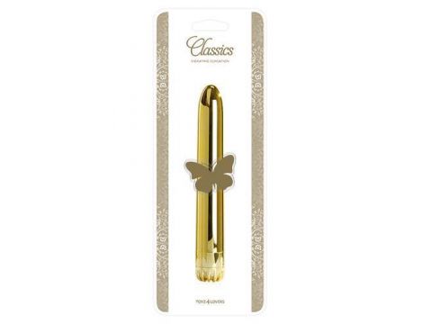 Wibrator Classic Vibe Toyz4lovers złoty 18 cm AA - 2