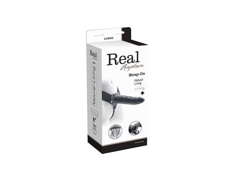 Proteza-VIBRATORE STRAP ON CAVO REAL RAPTURE 8 BLACK - 5