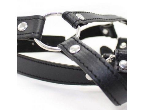 Knebel-Imbracatura per testa con anello Head Harness+Ring Gag - 2