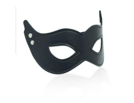 Maska BDSM z ekoskóry Toyz4lovers czarna 22 cm - 2