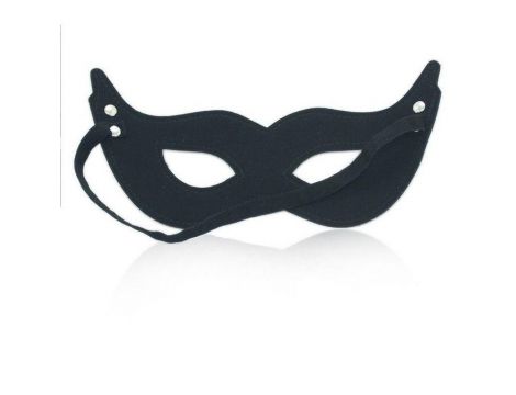 Maska BDSM z ekoskóry Toyz4lovers czarna 22 cm - 3