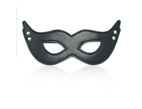 Maska BDSM z ekoskóry Toyz4lovers czarna 22 cm - 4