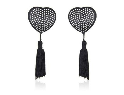 Heart shine nipples tassels (argento) - 2
