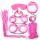 Zestaw bondage Toyz4Lovers różowy ze sztuczną skórą
