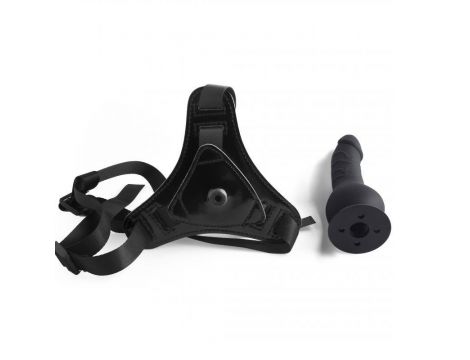 Cintura regolabile strap-on Black con fallo realistico - 4