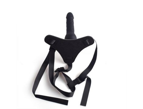 Cintura regolabile strap-on Black con fallo realistico - 3