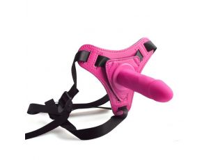 Cintura regolabile strap-on Pink con fallo realistico
