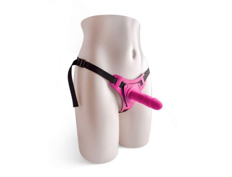 Cintura regolabile strap-on Pink con fallo realistico - 7