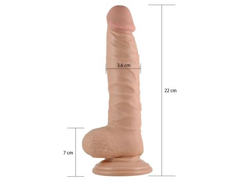 8.5"" Real Extreme Dildo Flesh - 7
