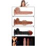 8.5"" Real Extreme Dildo Flesh - 2