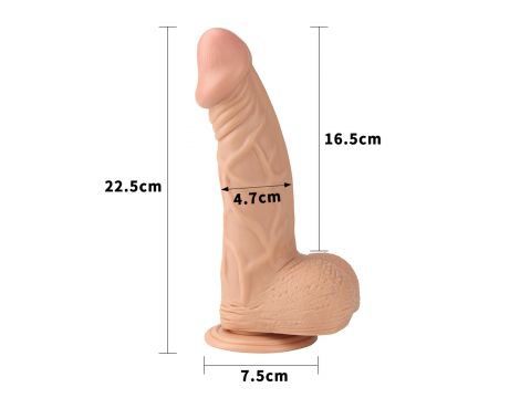 9"" Real Extreme Dildo Flesh - 5