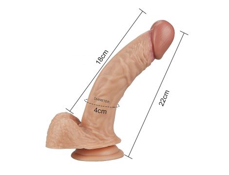 8.5"" Real Extreme Dildo Flesh - 4