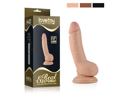 7"" Real Extreme Dildo Flesh - 4