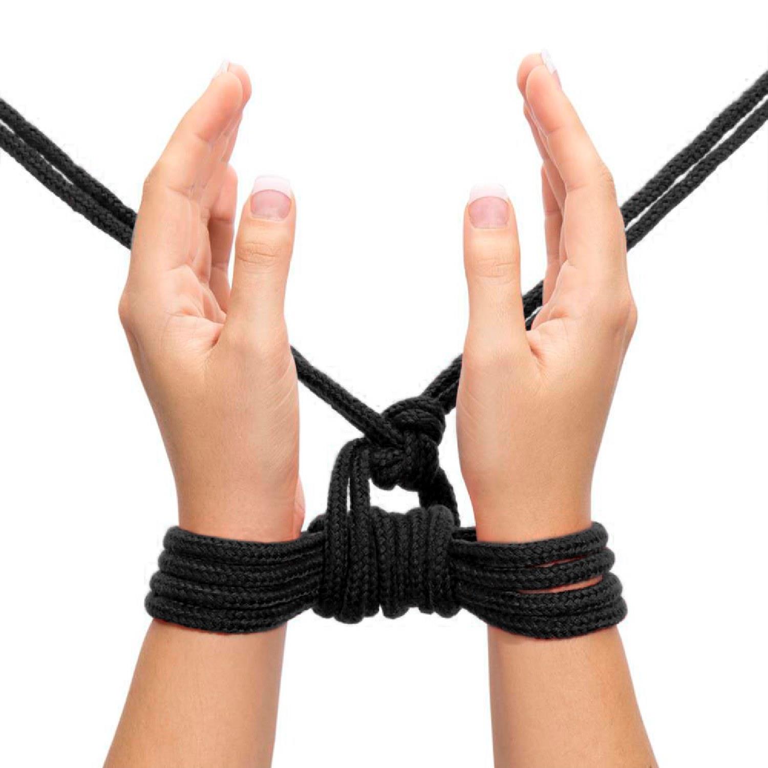 10 meters Fetish Bondage Rope Black - Image 5