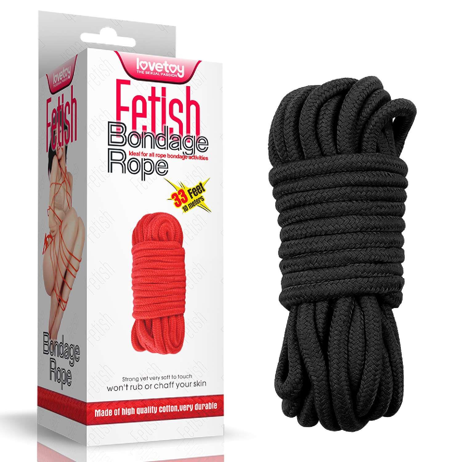 10 meters Fetish Bondage Rope Black - Image 4