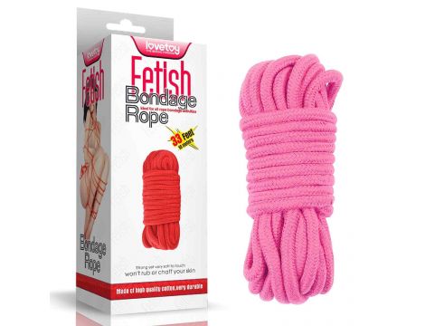 10 meters Fetish Bondage Rope Pink - 6