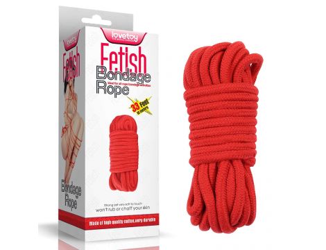 10 meters Fetish Bondage Rope Red - 6