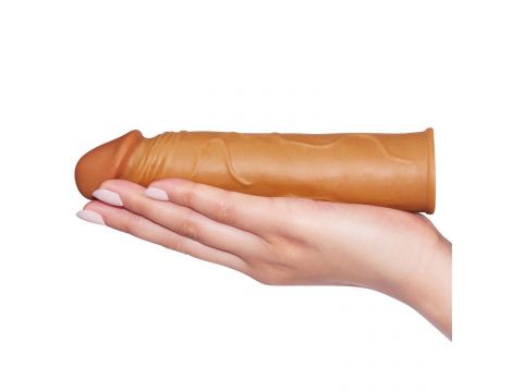Add 1"" Pleasure X Tender Penis Sleeve Brown - 4