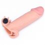 Add 2"" Pleasure X Tender Vibrating Penis Sleeve Flesh - 3