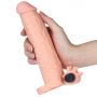 Add 2"" Pleasure X Tender Vibrating Penis Sleeve Flesh - 5