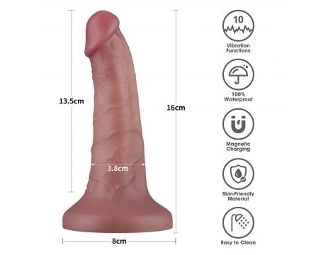 6'' Vibrating Dual Density Power Cock - 13