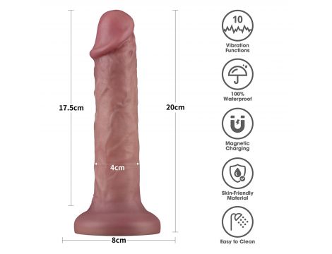 8'' Vibrating Dual Density Power Cock - 17