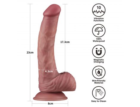 9'' Vibrating Dual Density Power Cock - 4