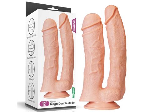 12'' Realistic Mega Double Dildo - 12