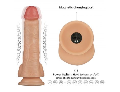 8'' Vibrating Power Basics Cock - 12