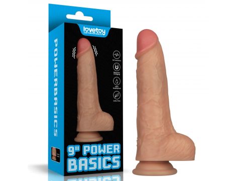 9'' Vibrating Power Basics Cock - 4