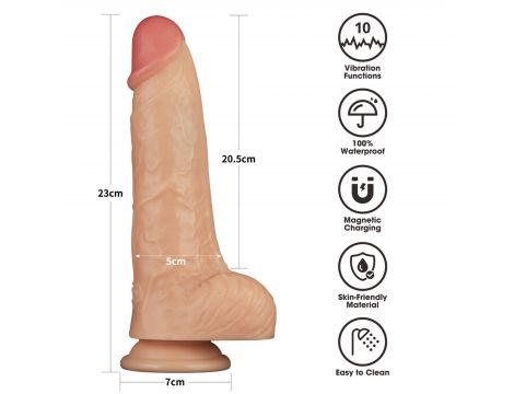 9'' Vibrating Power Basics Cock - 2