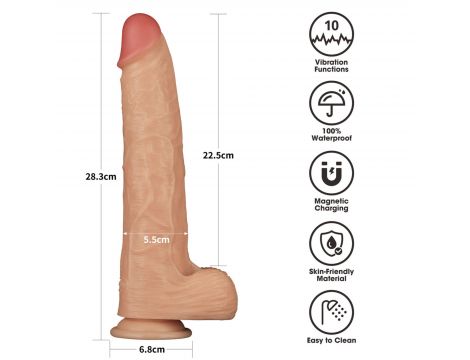 11'' Vibrating Power Basics Cock - 2