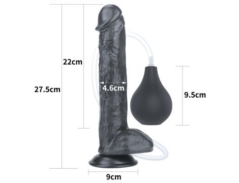 11'' Squirt Extreme Dildo - Black - 4