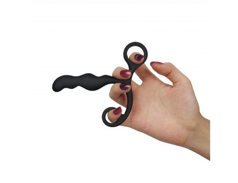 Masażer prostaty silikonowy Lovetoy czarny 8,9 cm - 2