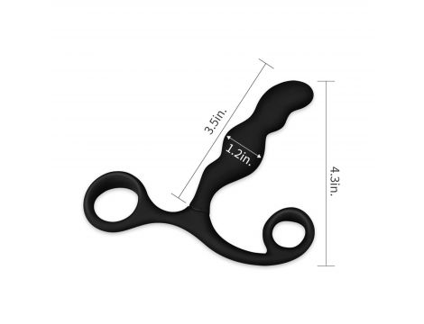 Masażer prostaty silikonowy Lovetoy czarny 8,9 cm - 10
