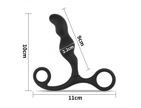 Masażer prostaty silikonowy Lovetoy czarny 8,9 cm - 9
