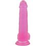 8"" Jelly Studs Crystal Dildo Large Pink - 2